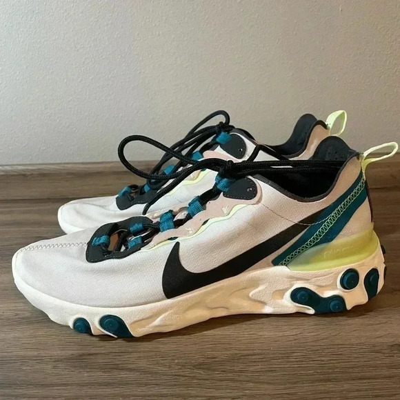 Nike React Element 55 Fossil Stone/Grey/Green BQ2728-202 Women's Sz 8.5 - Picture 2 of 9